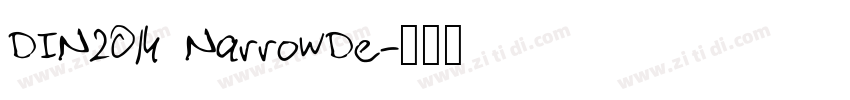 DIN2014 NarrowDe字体转换